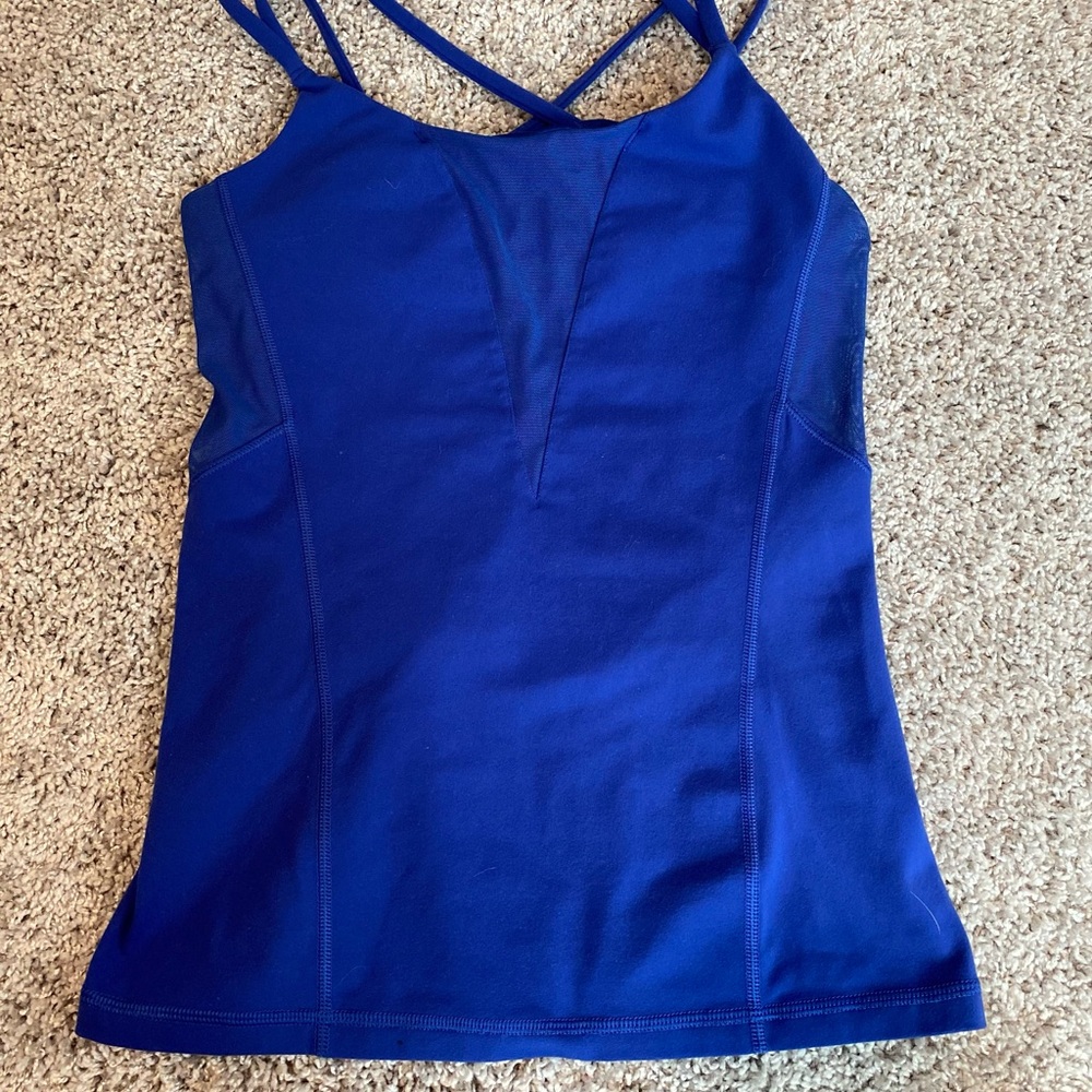 Blue lululemon tank top